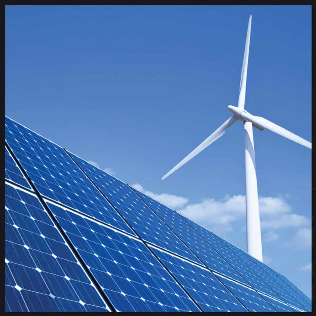 solar farm and wind farm 