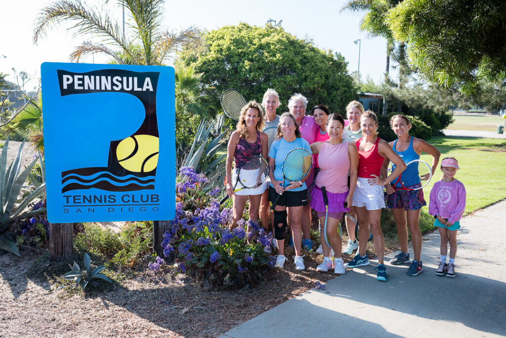 ome of Peninsula Tennis Club’s “Saturday” doubles crowd